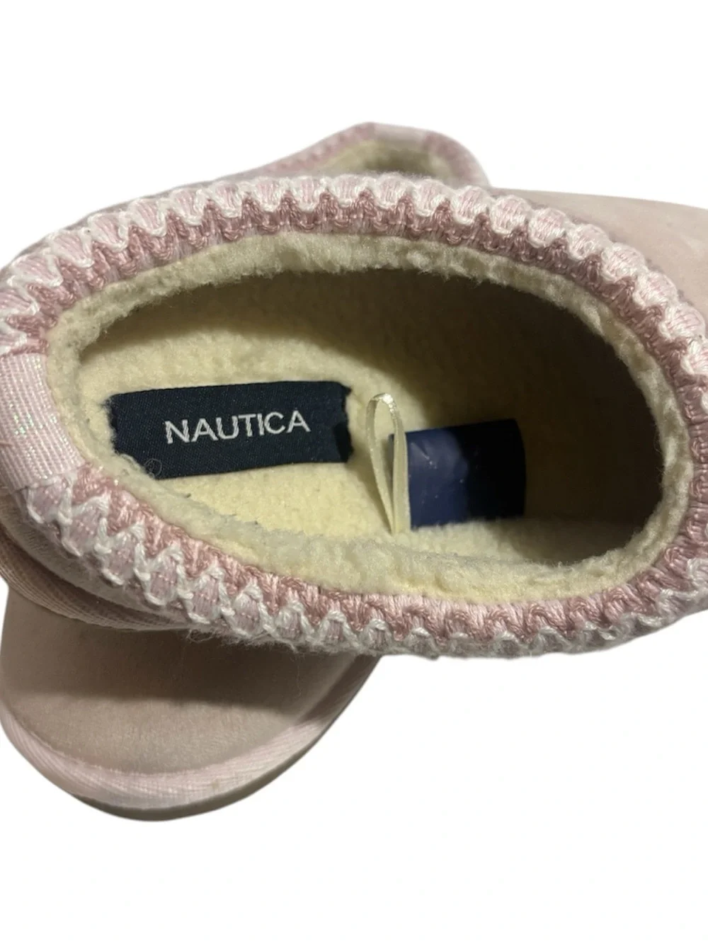 Nautica Kids Slip-On Slippers in Pale Pink